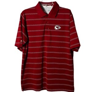 Antigua Kansas City Chiefs NFL Polo Shirt Red L Performance Athleisure Football